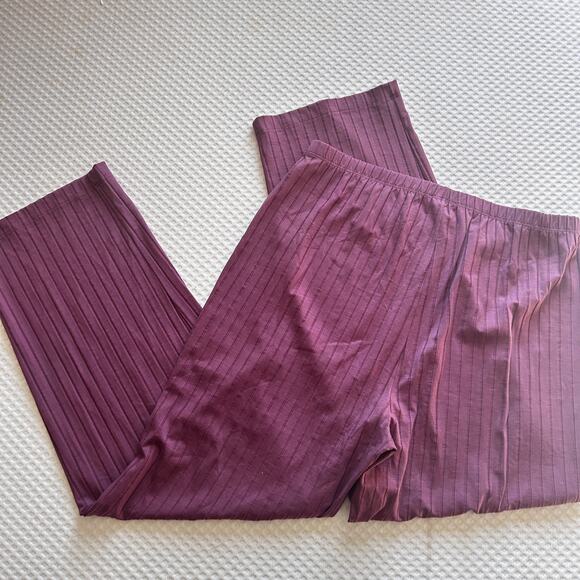 Eileen Fisher Washable Stretch Rib Straight Pants L Trouser Pink Mauve Capsule - Picture 7 of 9